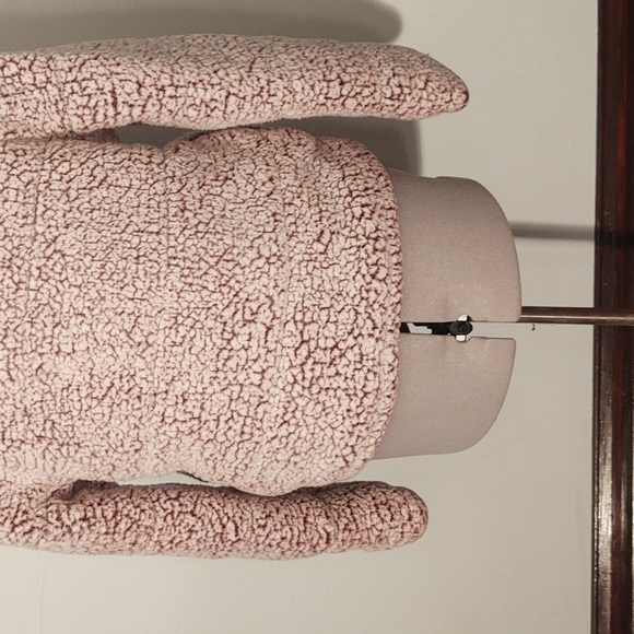 Say What White/Mauve Teddy Fleece Jacket Sz M - Picture 9 of 12